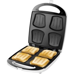 Unold Quadro Sandwich toaster Inklapbaar Wit, Zwart