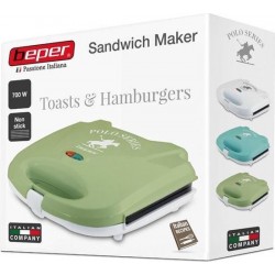 Beper Sandwichmaker anti-aanbak 700 Watt groen